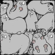 Схема вышивки «Подушка кот»