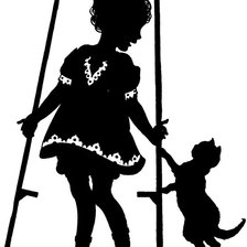 Схема вышивки «силуэт»