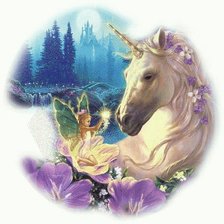 Схема вышивки «Фея и Единорог»