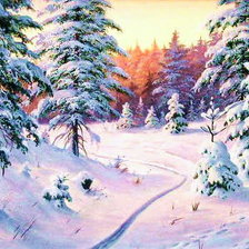 Схема вышивки «Зимний пейзаж»