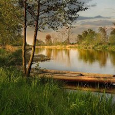 Схема вышивки «Пейзаж у реки»