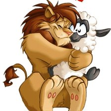 Схема вышивки «Лев будет лежать с ягненком»