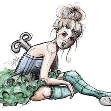 Схема вышивки «кукла»