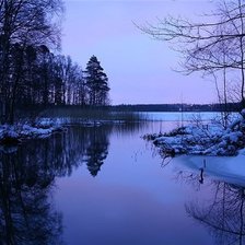 Схема вышивки «озеро Бодом»