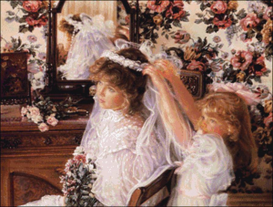 перед венчанием - девушка, невеста, свадьба - предпросмотр