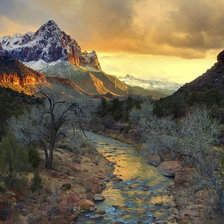 Схема вышивки «горный пейзаж»