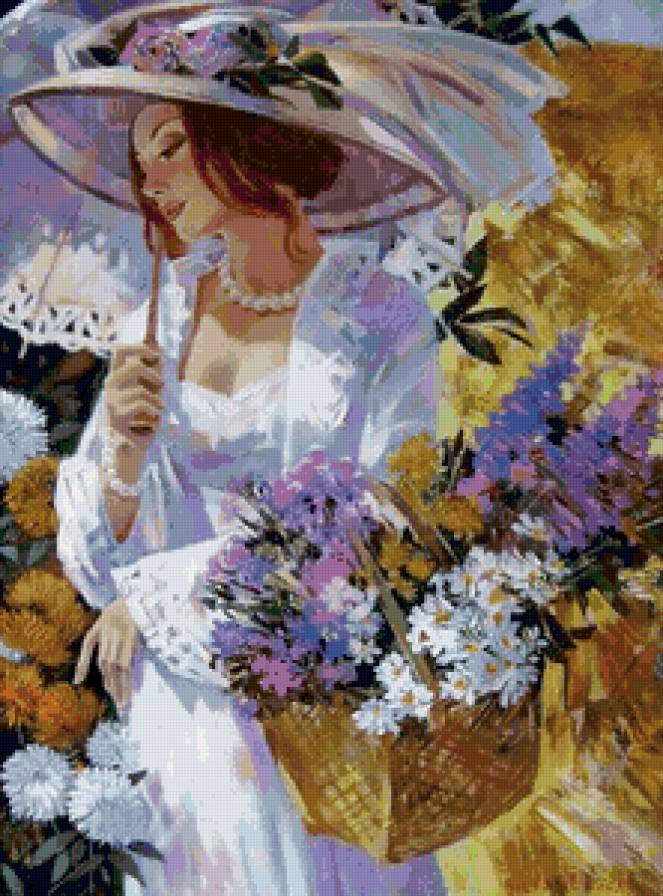 под зонтом - девушка - предпросмотр