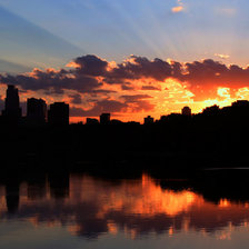 Схема вышивки «закат»