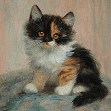 Схема вышивки «милый котёнок»