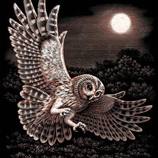 Схема вышивки «сова»