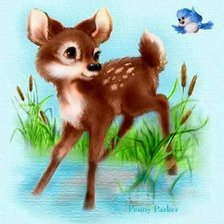 Схема вышивки «олененок»