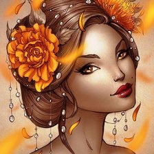 Схема вышивки «Образ девушки»