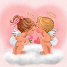 Схема вышивки «Амуры»