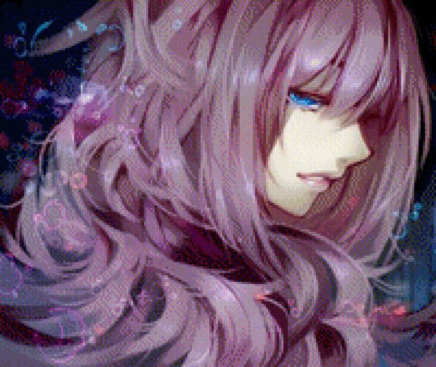 Аниме - длинные волосы, аниме, парень, девушка - предпросмотр