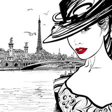 Схема вышивки «Парижанка»