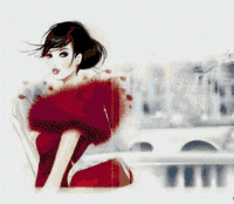 Девушка - париж, девушка, города - предпросмотр