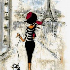 Схема вышивки «Парижанка»