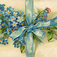 Схема вышивки «незабудки»