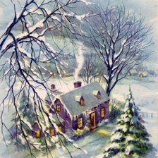 Схема вышивки «зима»