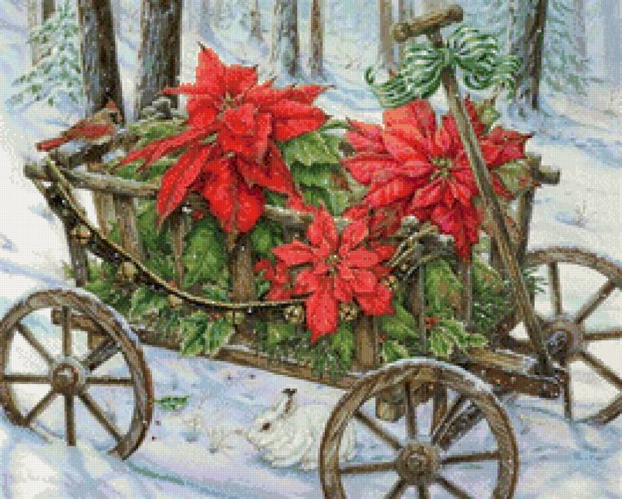 рождественские мотивы - картина - предпросмотр