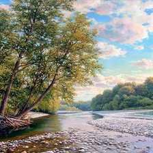 Схема вышивки «Берег реки»