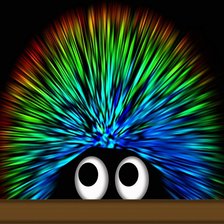 Схема вышивки «радужный ежик»