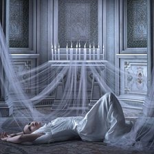 Схема вышивки «в паутине света»