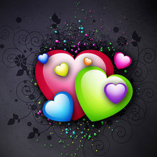 Схема вышивки «радостные сердечки»