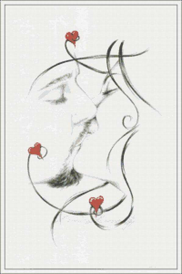 поцелуй любви - пара, поцелуй - предпросмотр