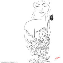 Схема вышивки «силуэт»