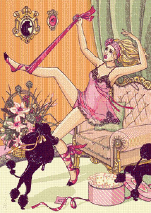 женский образ - девушки, собаки, портрет, животные, женщина, девушка, люди, гламур - предпросмотр