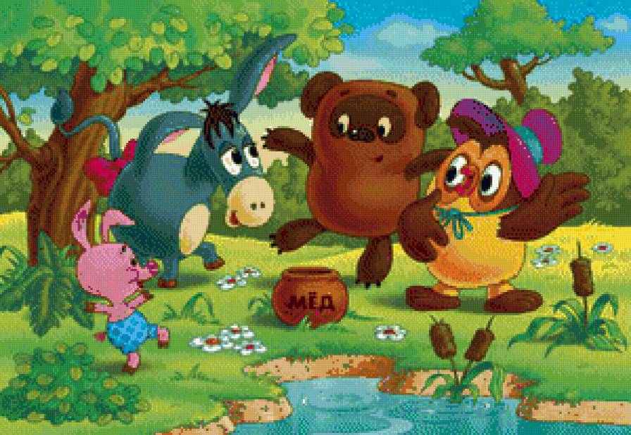 винни пух - мультик, детское, мультяшки, детям, сова, пятачок - предпросмотр