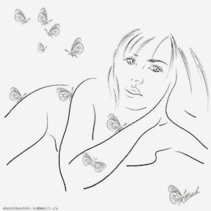 силуэт - монохром - предпросмотр