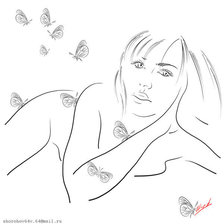 Схема вышивки «силуэт»