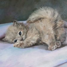 Схема вышивки «киса»