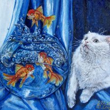 Схема вышивки «киска»