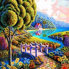 Схема вышивки «летний пейзаж»