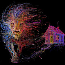 Схема вышивки «Лев»