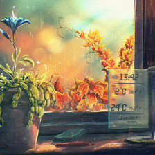 Схема вышивки «Окно»