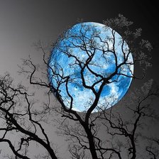 Схема вышивки «Голубая луна»