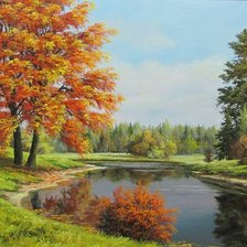 Схема вышивки «золотая осень»