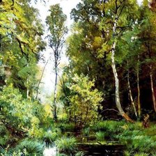 Схема вышивки «заросший пруд 2»