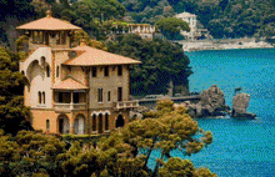 Итальянский домик - море, дом, пейзаж, италия - предпросмотр