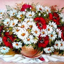 Схема вышивки «полевые цветы»