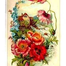 Схема вышивки «пейзаж»