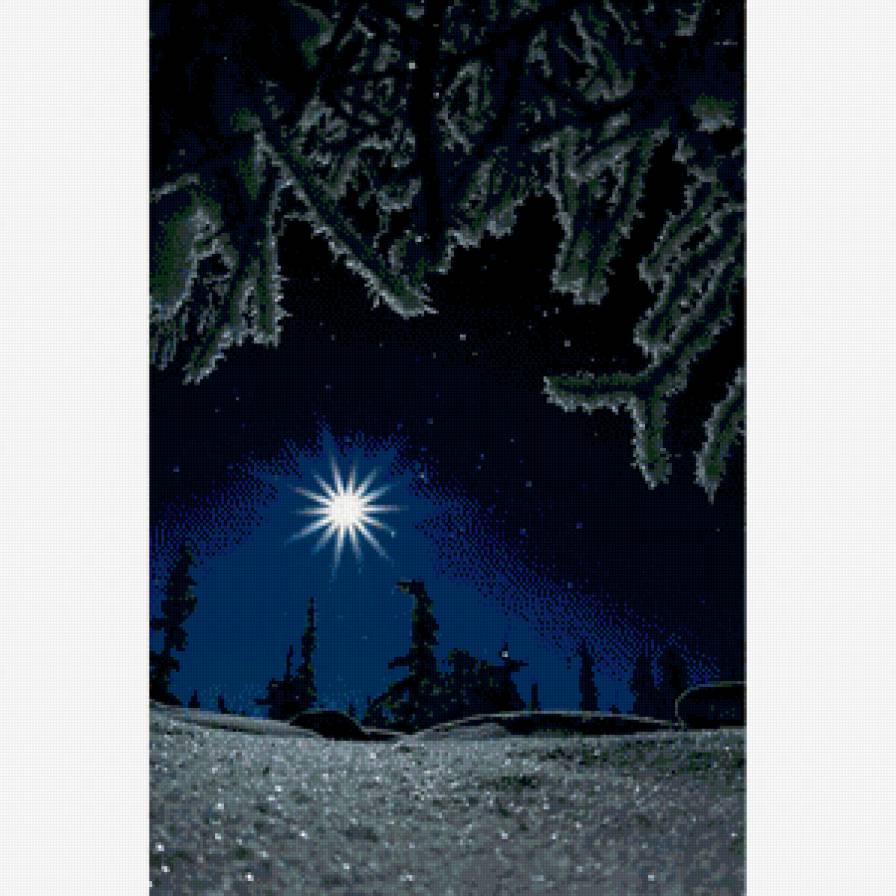 лунная  ночь - зима, ночь, природа - предпросмотр