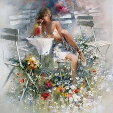 Схема вышивки «Нежная акварель в стиле ланартэ»