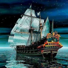 Схема вышивки «Парусник»