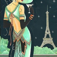 Схема вышивки «Леди Парижа.»