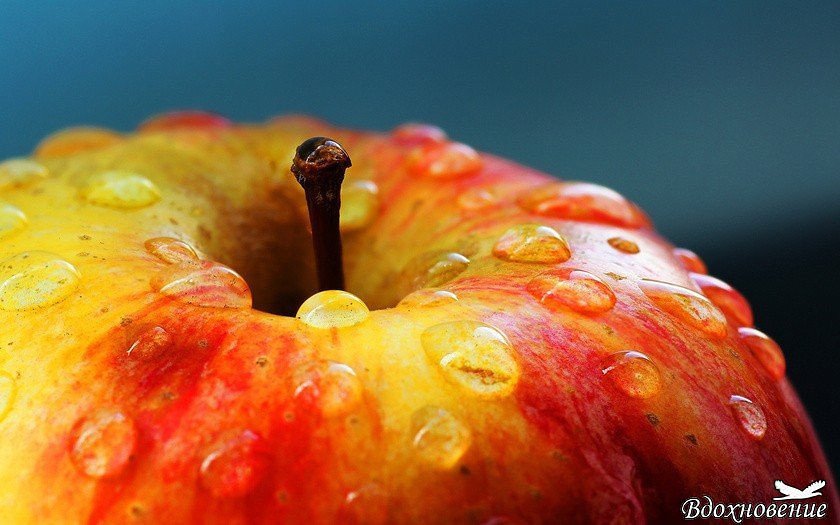 яблоко - вода, яблоко - оригинал